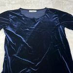 Chic Royal Blue Velvet Women's Tunic Top perfect for holiday Size M Photo 5