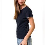 Doe & Rae  contrast stitch knit top. Size Large Photo 4