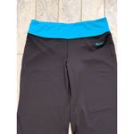 Nike women's small (4/6) black/blue Performance capri wide leg capri leggings Photo 5
