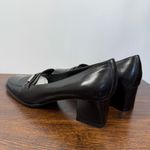 Coach P120 Jamie 2” black silver leather loafer shoe size 7.5 B Photo 6