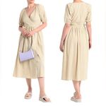 Topshop New  Seersucker Check Short Sleeve Midi Wrap Dress Lime Lilac Size 2 Photo 1