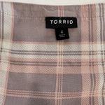 Torrid Pink Plaid Challis Zip Front Tab Sleeve Shirt Dress Size 4X Photo 11