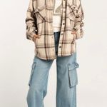 RSQ Womens Tonal Woven Plaid Shacket Photo 1