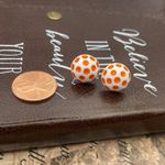 Rare Vintage Red White Polka Dot Earrings Photo 4