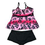 Rose Gal new 2 piece one piece look swimsuit! Black Size 3X Photo 3