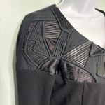 Hugo Boss Kagami Ling Sleeve Shift Black Dress Origami Folded Pleated Collar 6 Photo 8