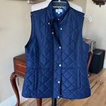 kim rogers Quilted Jacket Vest Navy Blue Photo 5