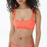 Aeropostale  Neon Ruched Scoop-Neck Bikini Top and Cheeky Bottom size M Photo 0