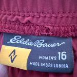 Eddie Bauer Women's Sightscape Horizon Stretch Pull-On Joggers SZ 16 Burgundy Red Athleisure Photo 2