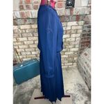 Dress sheer navy lace collar pleated skirt vintage 1980s Blue Size 6 Photo 12