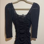 For Love & Lemons Harlow Black Lace Slip Sheer Ruched Dress Sexy Size XXS Photo 10