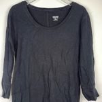 Mossimo Supply Co Dress Womens Shirt 3/4 Sleeve Heather Knee Length Black Medium Photo 1