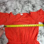 Venus  Y2K 2000s orange drawstring romper swimsuit coverup small ruffle sleeve Photo 5