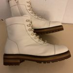 CECELIA NEW YORK White Combat Boots with Gold Chain Detail Size 7.5 Photo 7