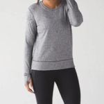 Lululemon 8 Rush Hour Long Sleeve Running Shirt in Spray Jacquard White Black Photo 0