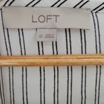 Loft Striped Blouse Career Office Business Casual Professional Ruffle Size XS Photo 2