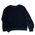 Banana Republic SIZE SMALL BLACK SHERPA FLEECE PULLOVER COZY SWEATSHIRT Photo 1