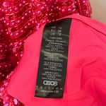 ASOS  Pearl And Fringe Halter Midi Dress in Pink Size US 6 Photo 10