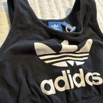 Adidas Sports Bra Black White Logo Sleeveless Workout Top No Lining Sz S Small Photo 5