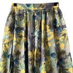 Sag Harbor  Floral Print Midi Skirt Womens Small Rayon Blend‎ Green Yellow Photo 1