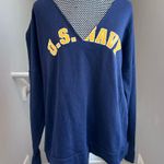 PINK - Victoria's Secret Victoria's Secret Pink 5th & Ocean US Navy Blue Mesh Crewneck Sweatshirt Large Photo 0