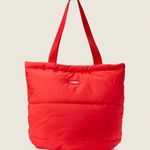 PINK - Victoria's Secret Victoria’s Secret Pink Red Pepper Quilted Puffer Tote Bag Photo 1