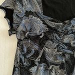 Onyx Nite Onyx Women Sparkle Formal Party Glitter Silver Gold Blue Sz 1X Babydoll Top Photo 1