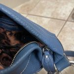 B. Makowsky Blue pebbled Leather Crossbody Bag Buckle Detail Designer Purse Photo 8