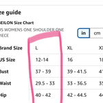 Beilon One Shoulder One piece swimsuit size L Pink Size L Photo 6