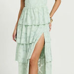 Showpo  Janezkie Light Green Formal Tiered Gown Size US 2 NEW NWT Photo 0