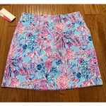 Lilly Pulitzer  NWT Monica luxletic gold athletic skort seek and sea golf 6 Photo 9