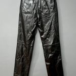 Massimo Dutti silver metallic leather pants Size XS Photo 3