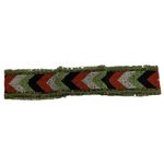 Women's Seed Bead Carved Wooden Clasp Stretch Belt Photo 1