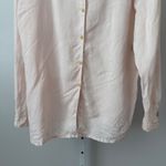 Eileen Fisher Linen Button Down Shirt Light Pink Long Sleeve Oversized Size L Photo 4