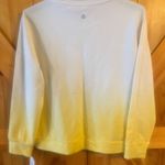 Rbx Active White Yellow Ombré Dip Dye Lightweight Sweatshirt Med NWT Photo 1