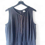 CAbi Black Zip Front Sleeveless Jumpsuit Size 12 Photo 3