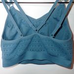Gymshark Bra Top Womens Energy Seamless Strappy Laser Cut Workout Stone Blue Photo 5