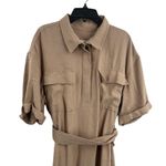 Nordstrom Khaki Midi Shirt Dress Size Medium Photo 1