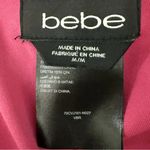 Bebe  Deep Plunge Bodycon Hot Pink Halter Low Cut Dress Size Medium Photo 4