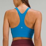 Lululemon Wunder Train Longline Bra Size 8 Blue Photo 1