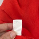 Badgley Mischka  Chiffon Dress 2 Red Flutter Holiday Glam Romantic Banana Pepper Photo 13