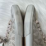 Michael Kors  Logo Off white/cream tennis shoes with gold hardware Photo 5