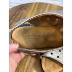 Women's Comfortiva Silver Perforated Slingback Sandals 7.5W Size 7.5 Photo 5
