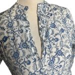 Livro Classic Kurta Midi Tunic Blue White Floral Dress XS Photo 2