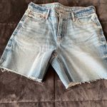 American Eagle strigid super high waisted relaxed ripped denim 6” short Photo 2