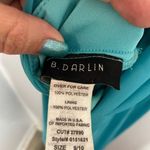 B Darlin Formal/Prom Dress, Teal w/ Rinestone Neckline Size 9 Photo 4