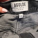 AGOLDE High Waist Parker Denim Shorts in Washed Black Sz 30 Photo 5