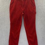 Judy Blue Slim Fit Corduroy Carpenter Ankle Pants Burnt Orange Rust Size 28 x 26 Photo 0
