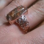 Matrix Fire Opal 14K Rose Gold Over Copper Ring (Size 9) Photo 1