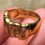 18K GE RSC Gold Plated CZ Swirl Wave Ring Photo 8